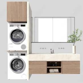 现代浴室柜3D模型下载